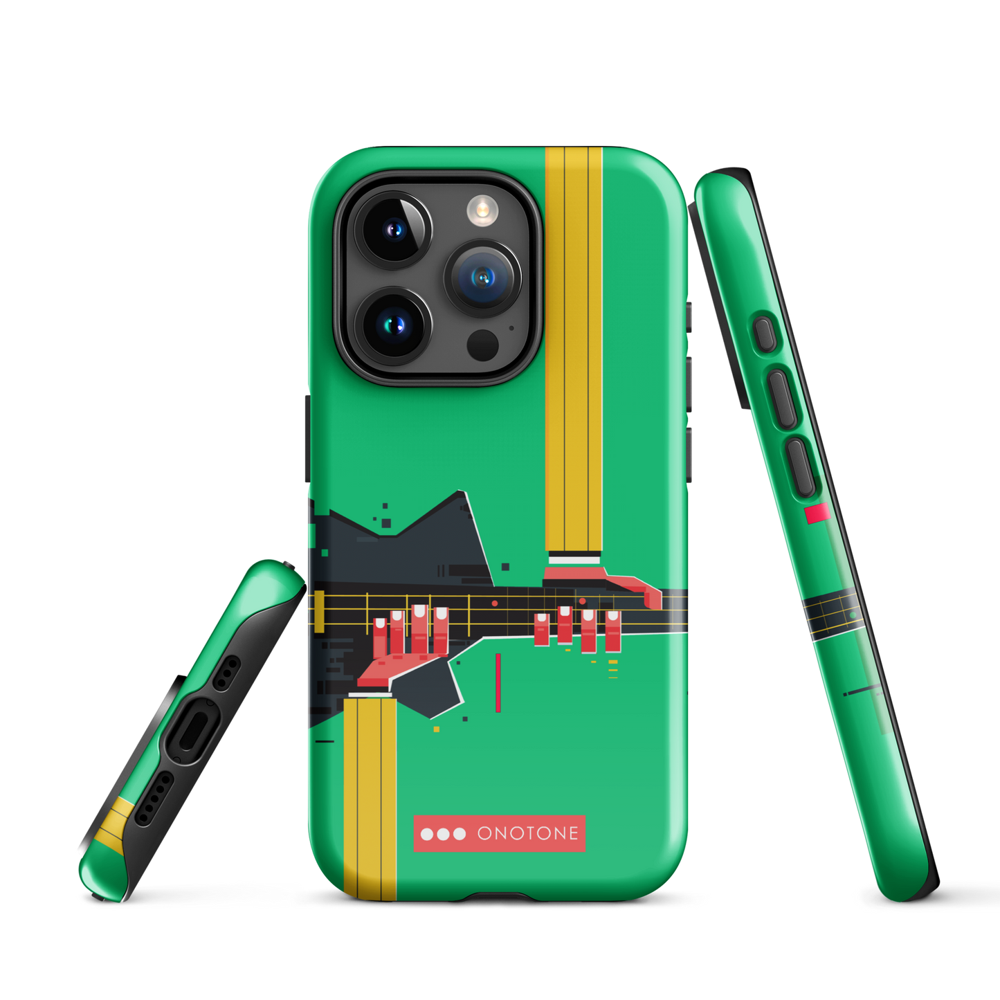 Dual Layer green modern iPhone® Case