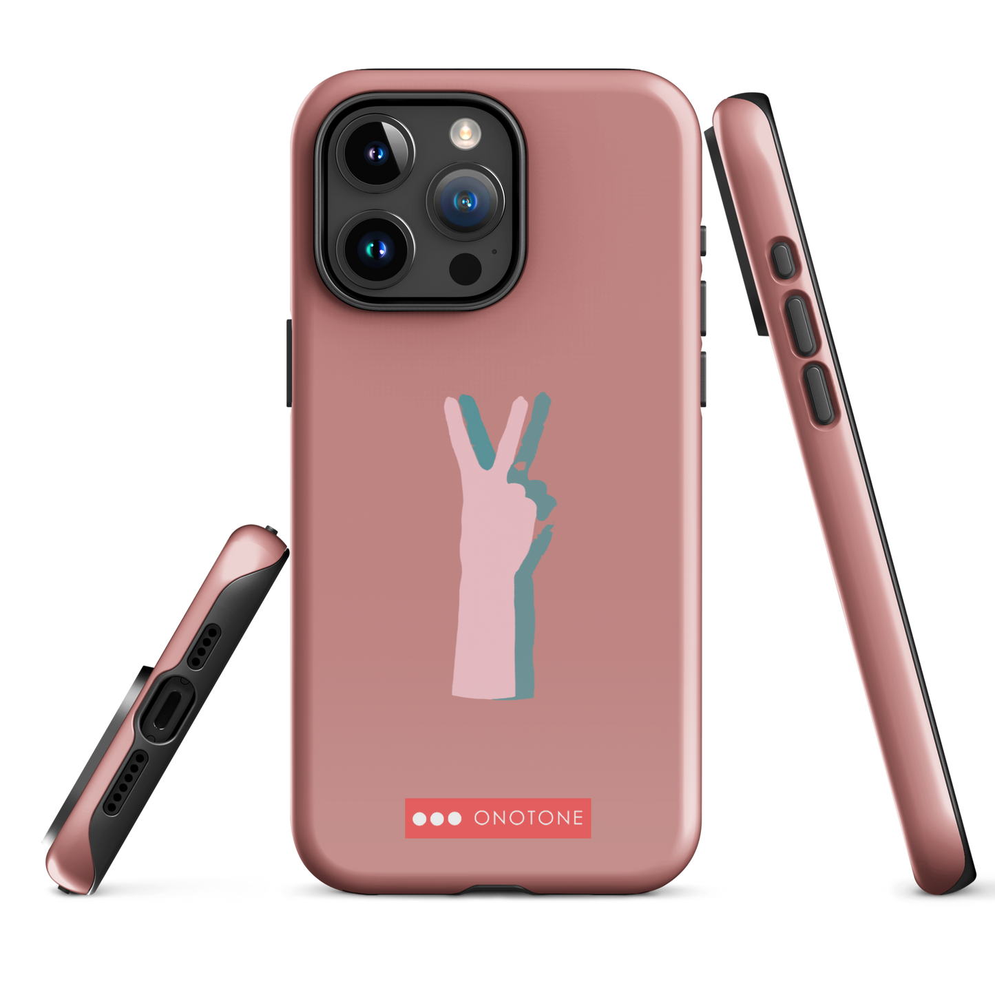 Dual Layer peace out modern iPhone® Case