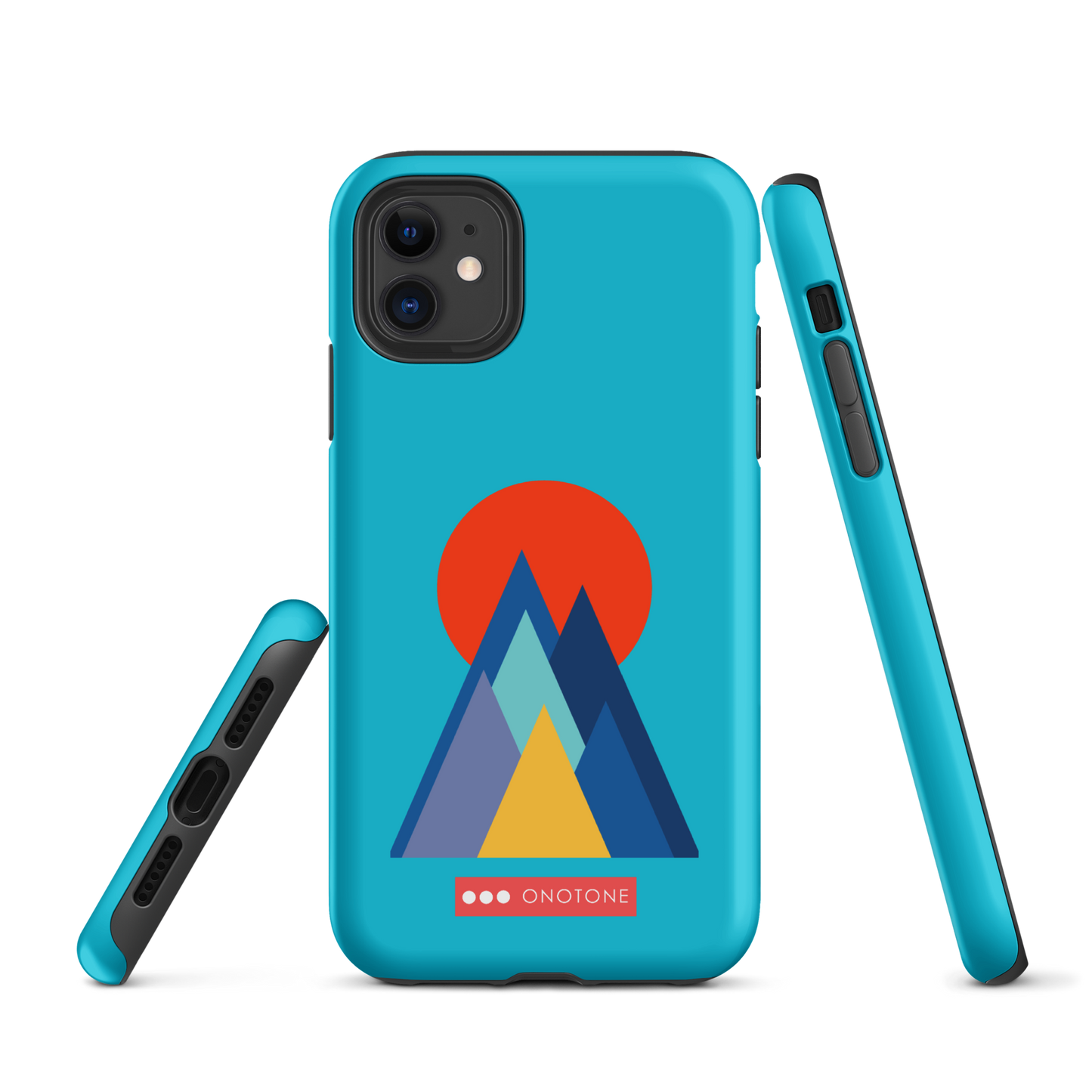 Dual Layer blue modern iPhone® Case