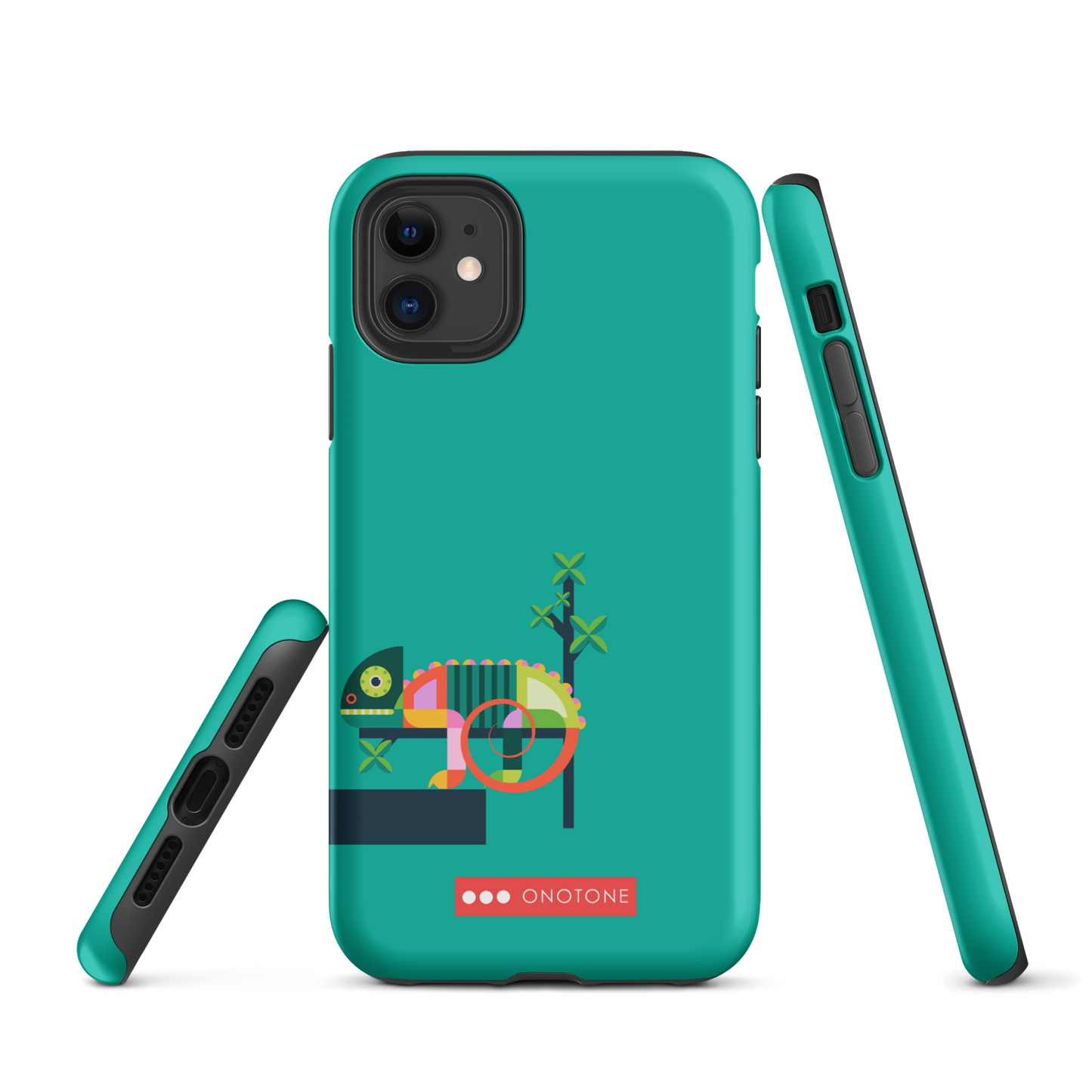 Dual Layer green modern iPhone® Case