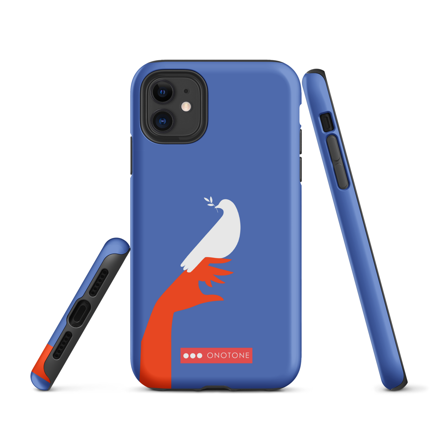 Dual Layer blue modern iPhone® Case