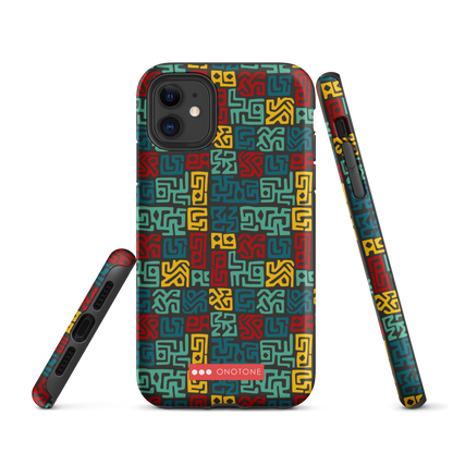 African fabric pattern iPhone® Case multi color