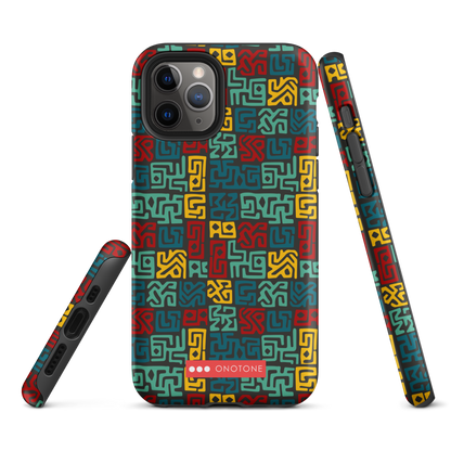 African fabric pattern iPhone® Case multi color