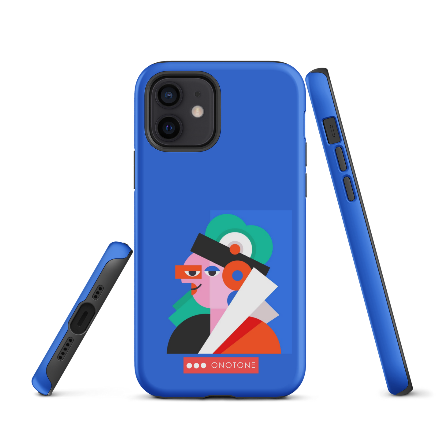 Dual Layer blue modern iPhone® Case