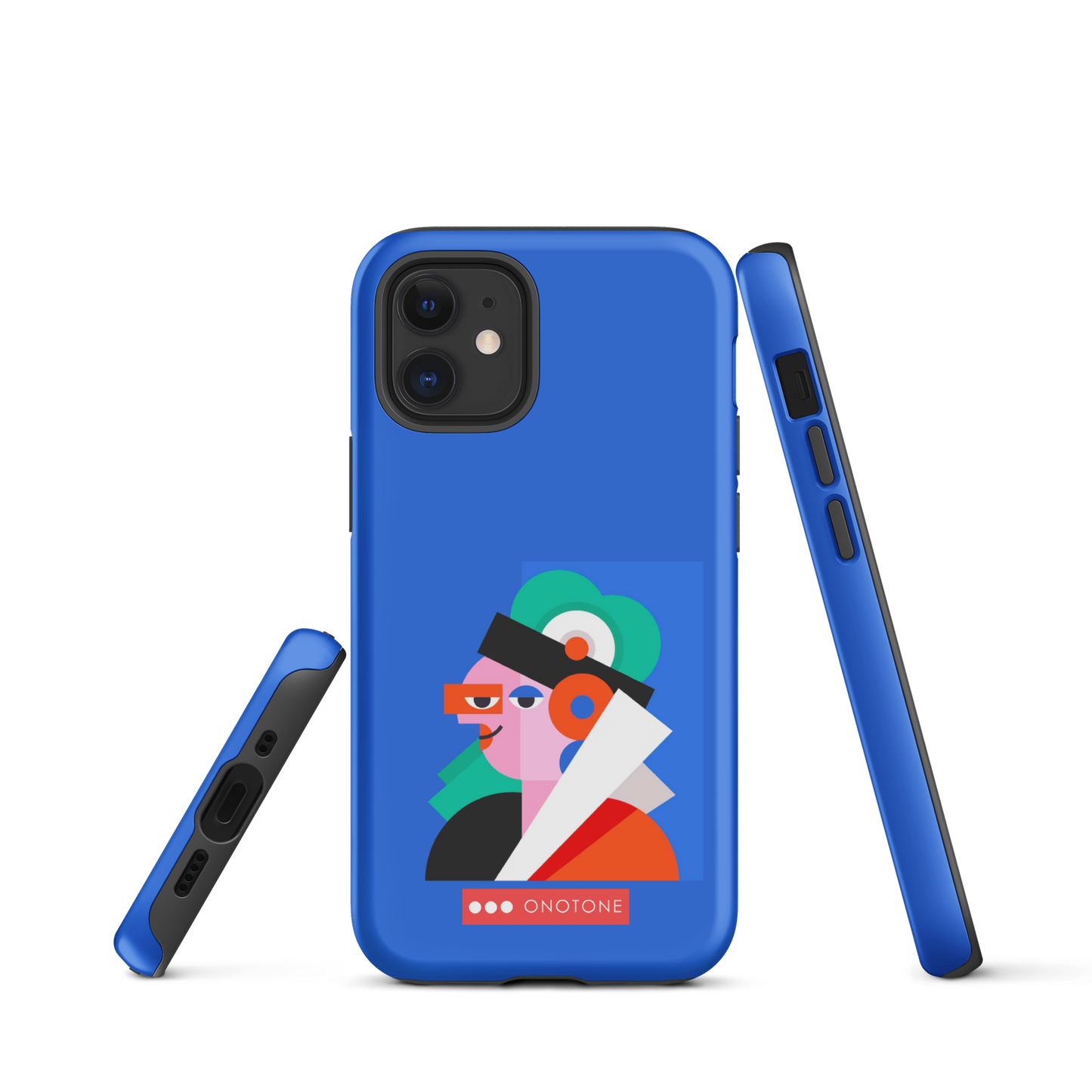 Dual Layer blue modern iPhone® Case