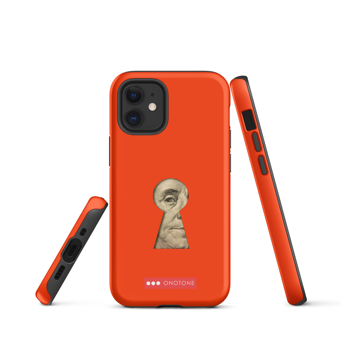 Dual Layer red modern iPhone® Case