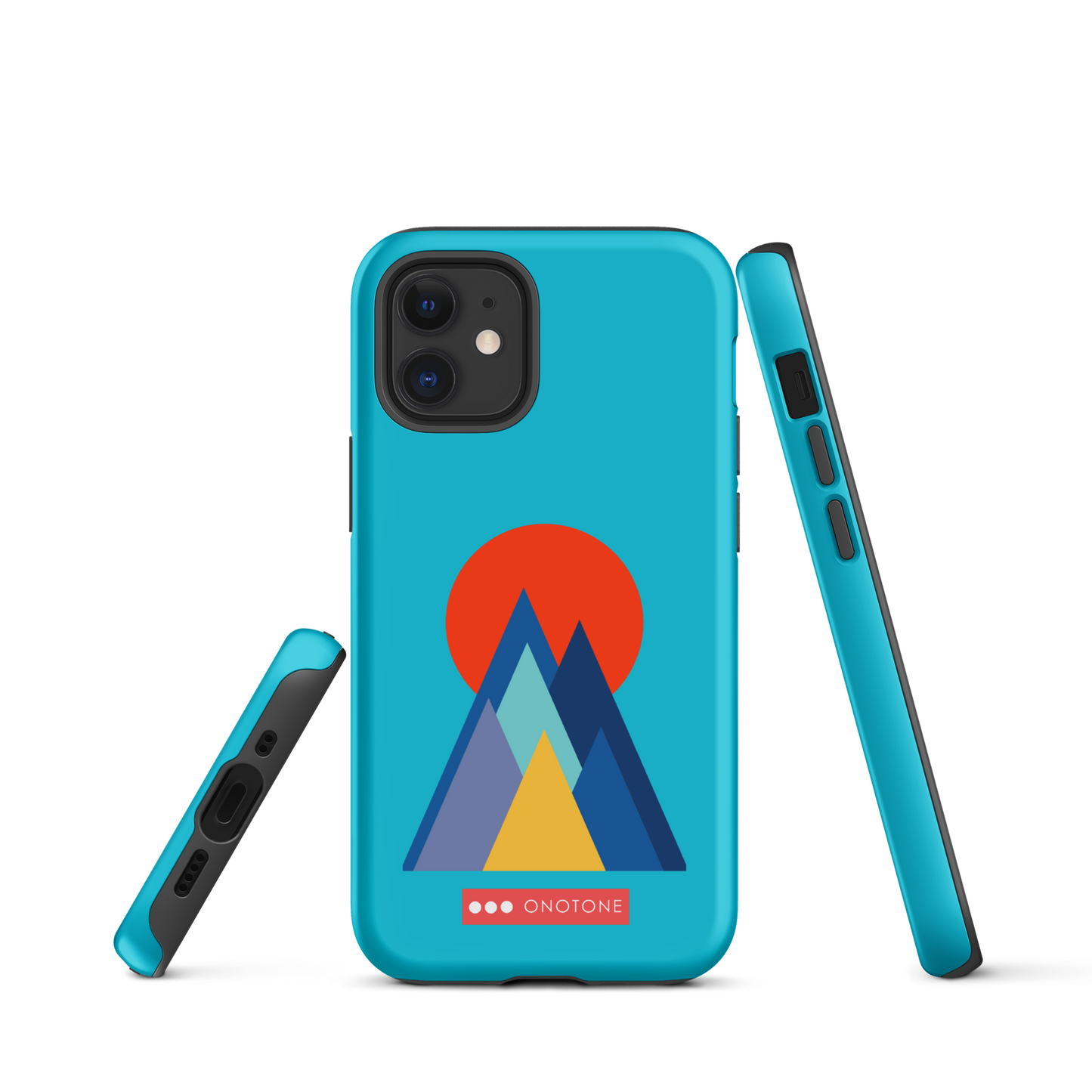 Dual Layer blue modern iPhone® Case