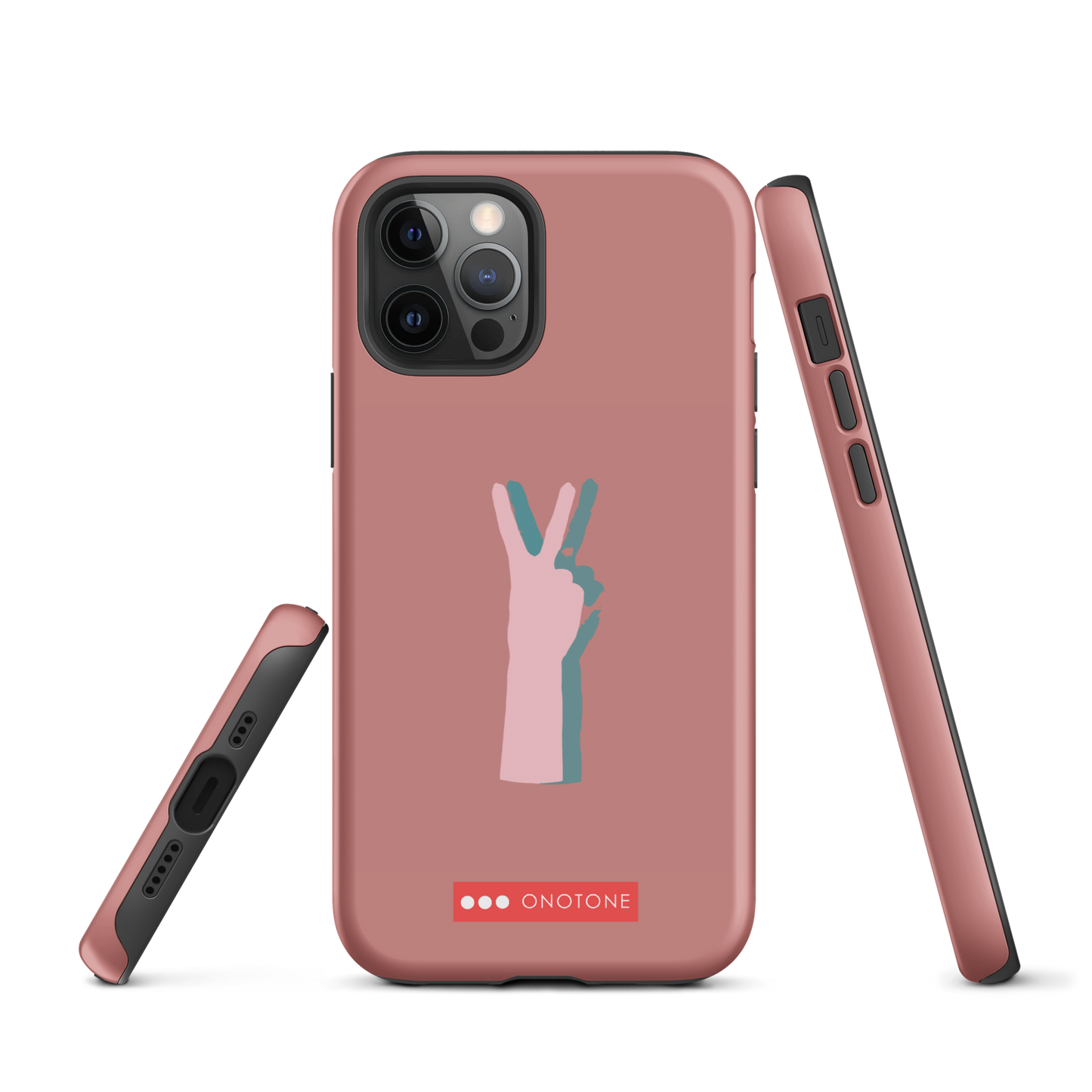 Dual Layer peace out modern iPhone® Case