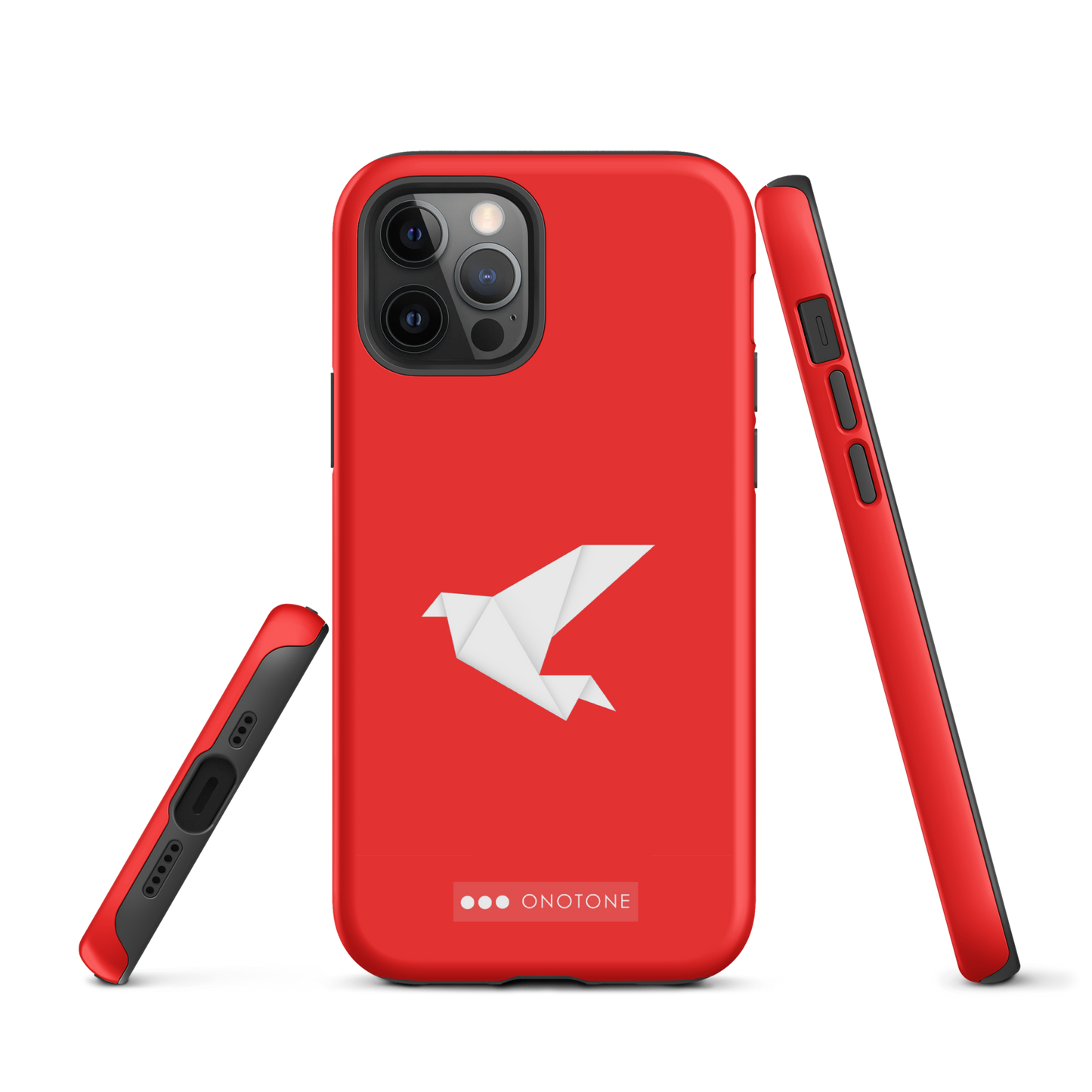 Dual Layer red modern iPhone® Case