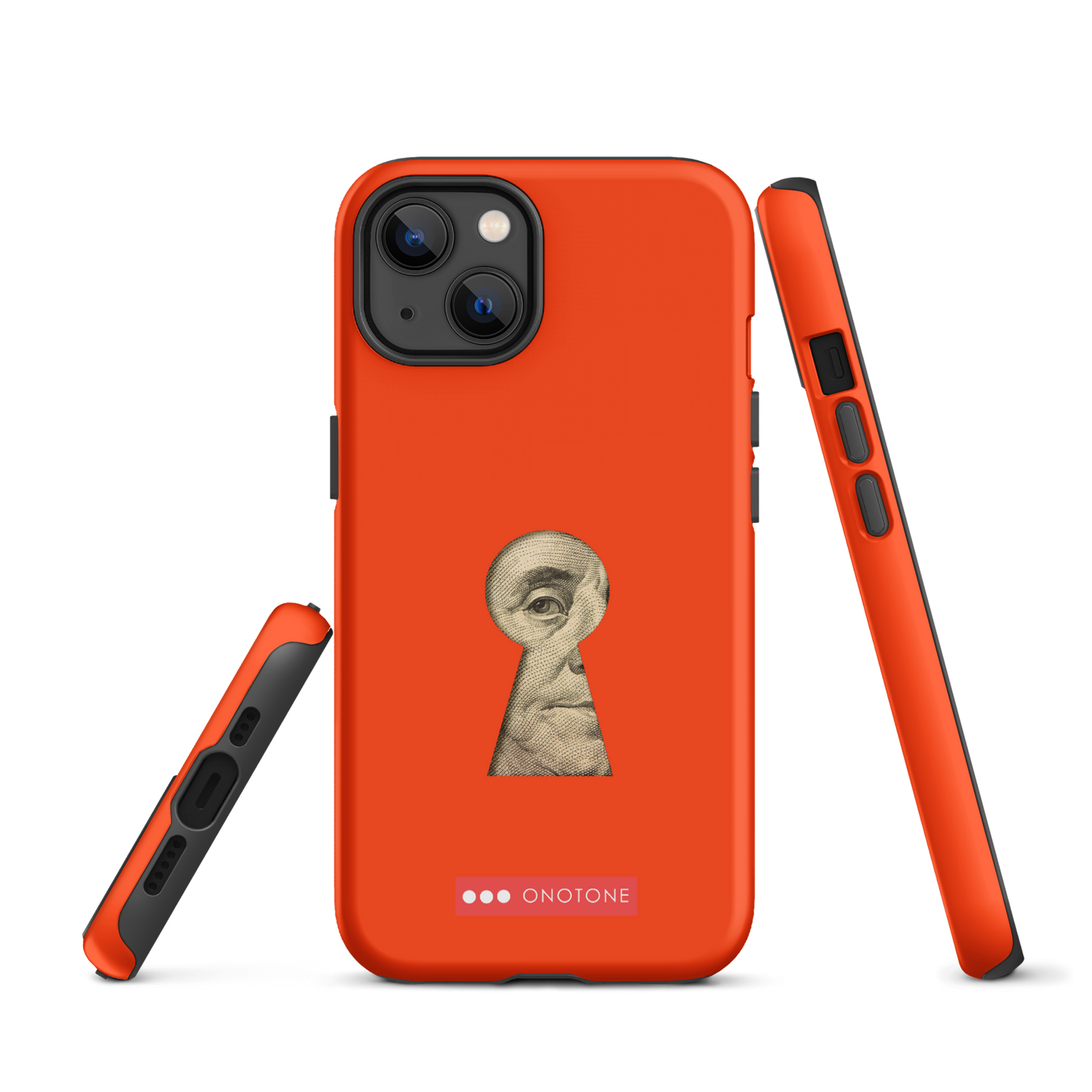 Dual Layer red modern iPhone® Case