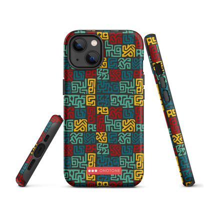 African fabric pattern iPhone® Case multi color