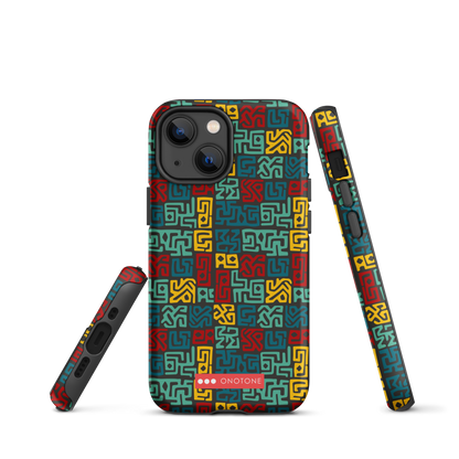 African fabric pattern iPhone® Case multi color