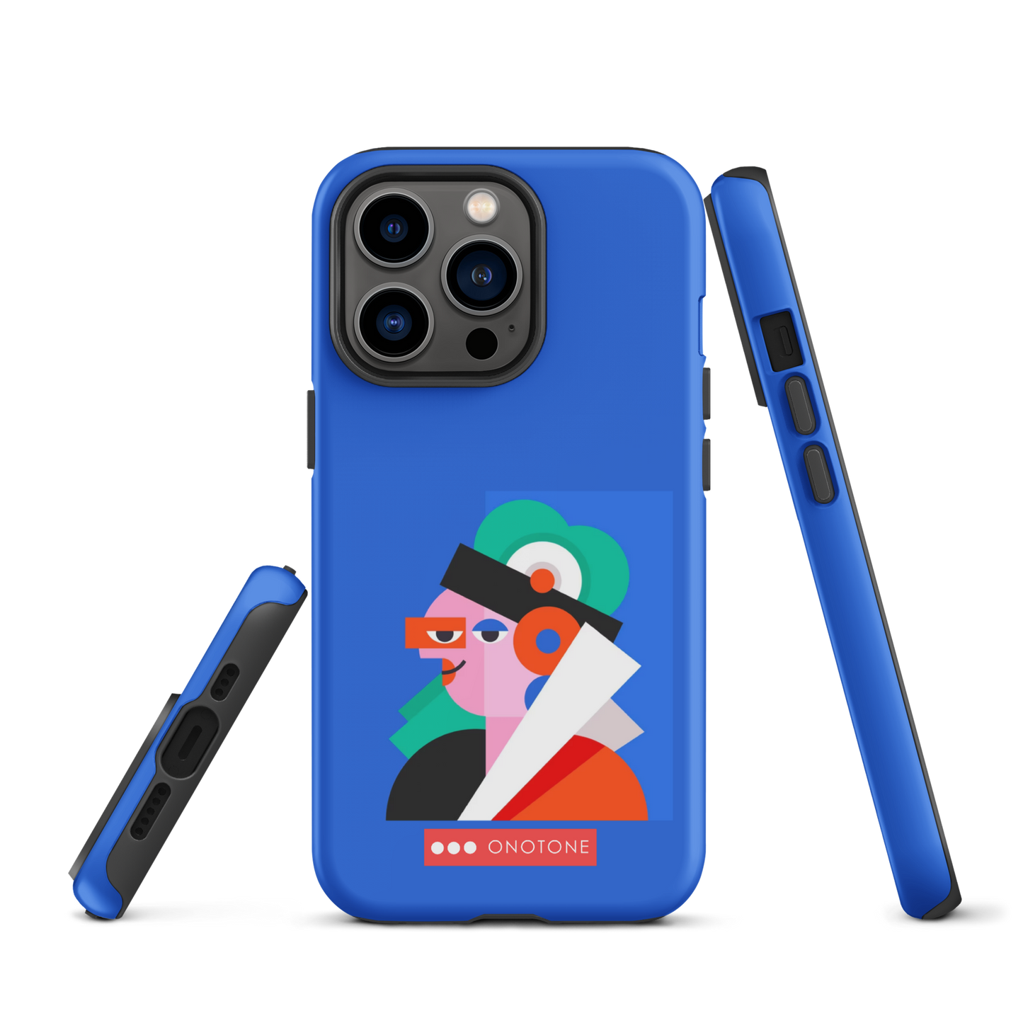 Dual Layer blue modern iPhone® Case