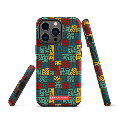 African fabric pattern iPhone® Case multi color