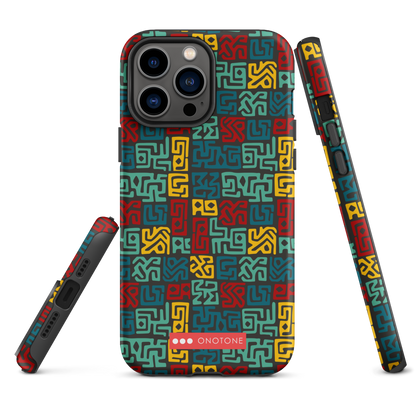 African fabric pattern iPhone® Case multi color