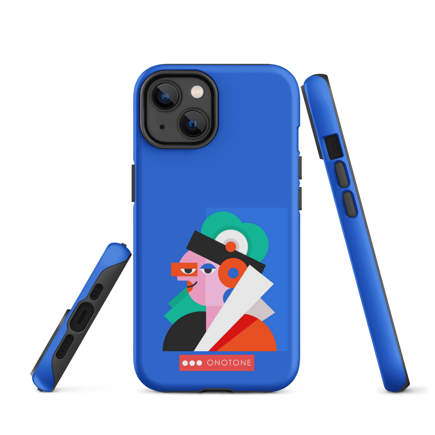 Dual Layer blue modern iPhone® Case