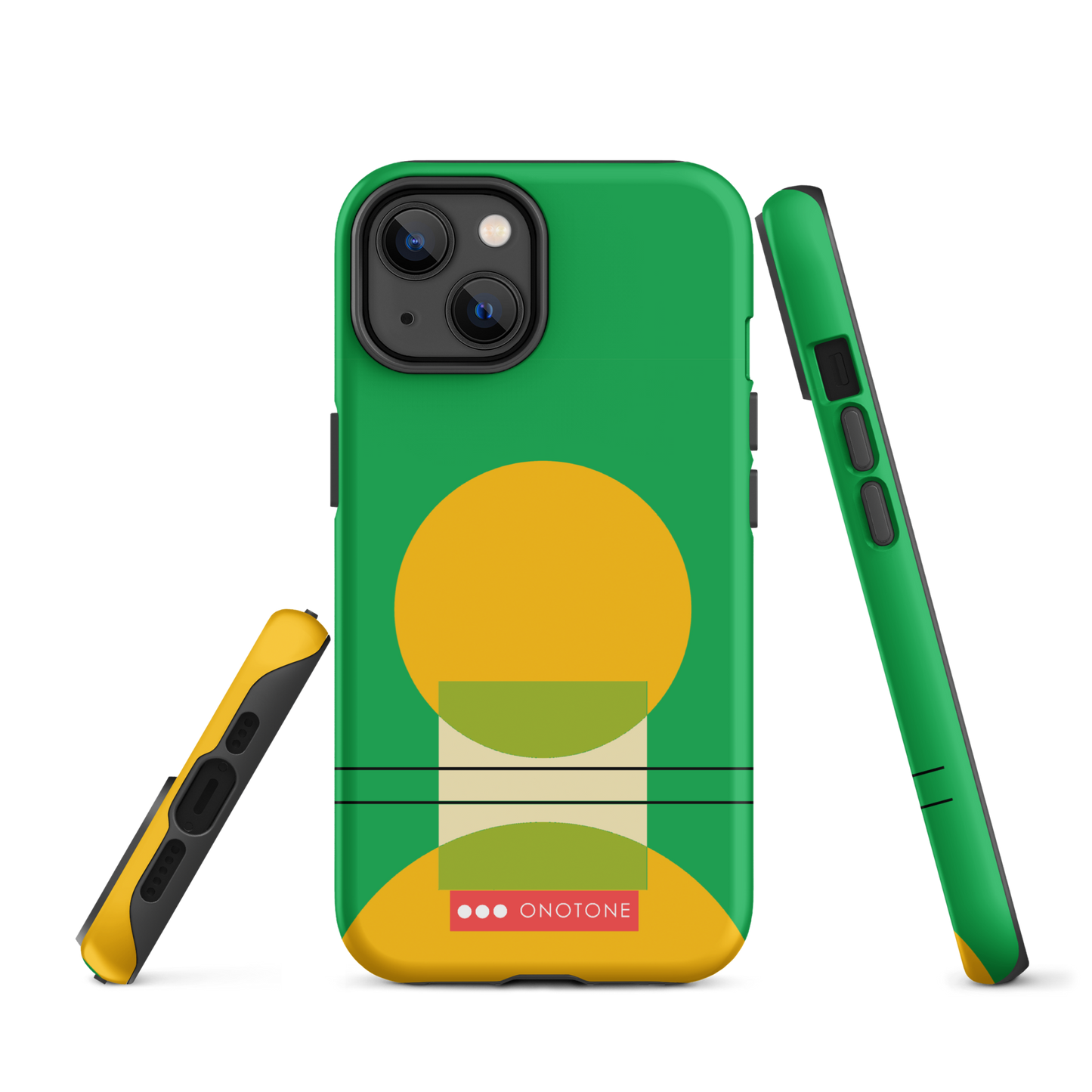 Dual Layer green modern iPhone® Case