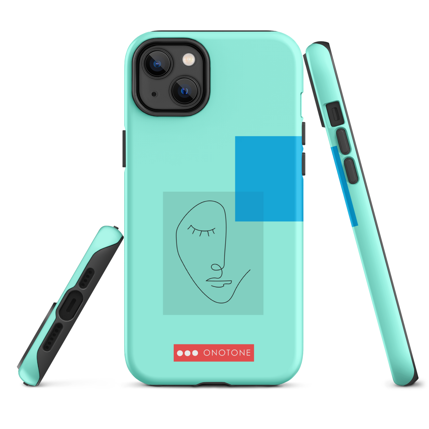 Dual Layer blue modern iPhone® Case