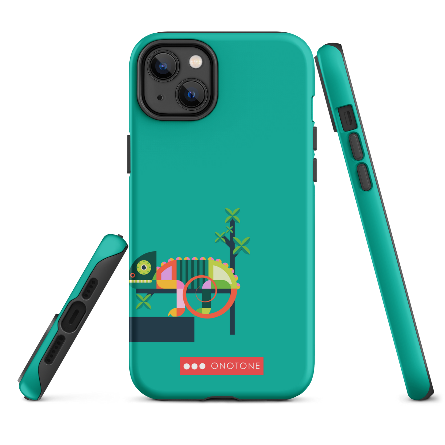 Dual Layer green modern iPhone® Case