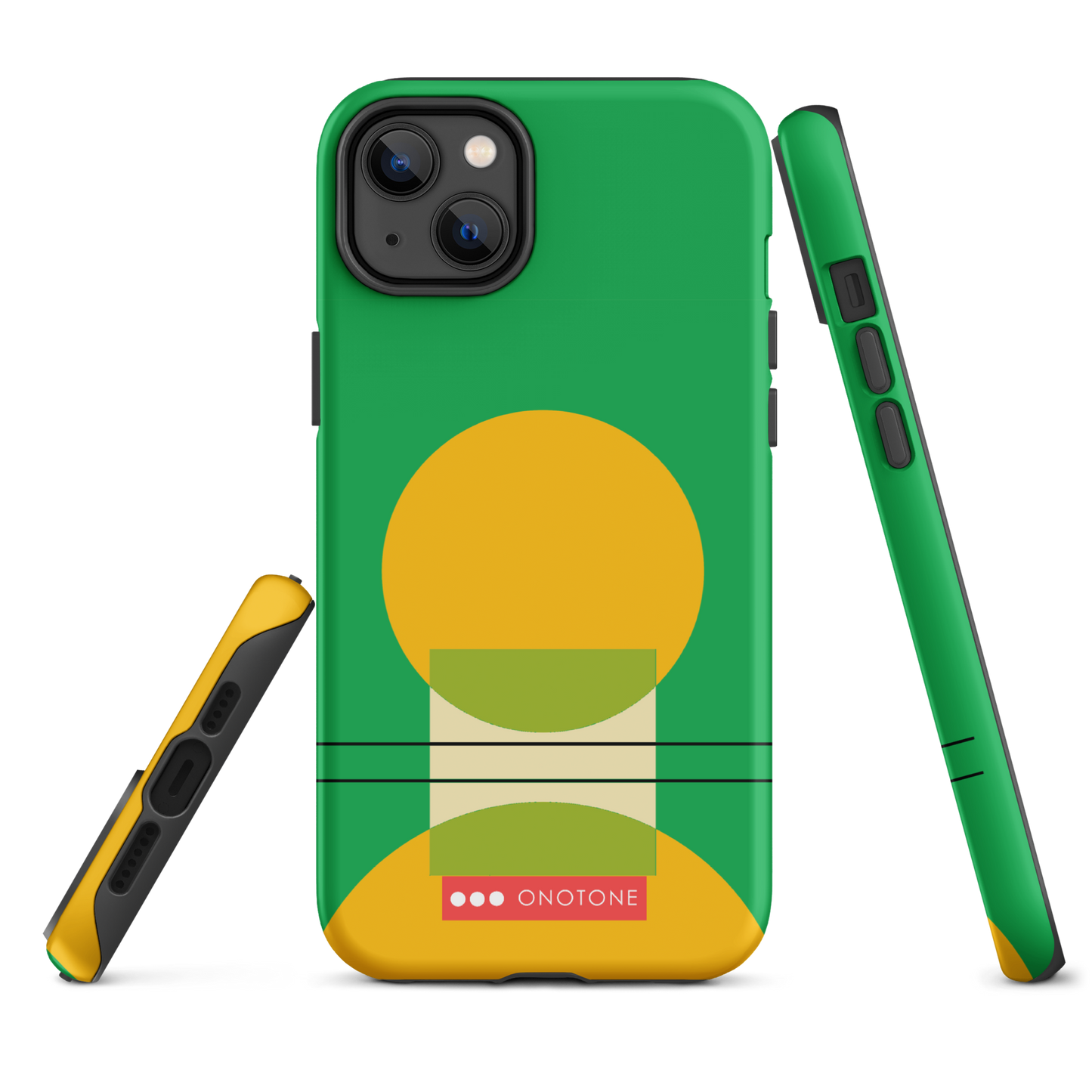 Dual Layer green modern iPhone® Case