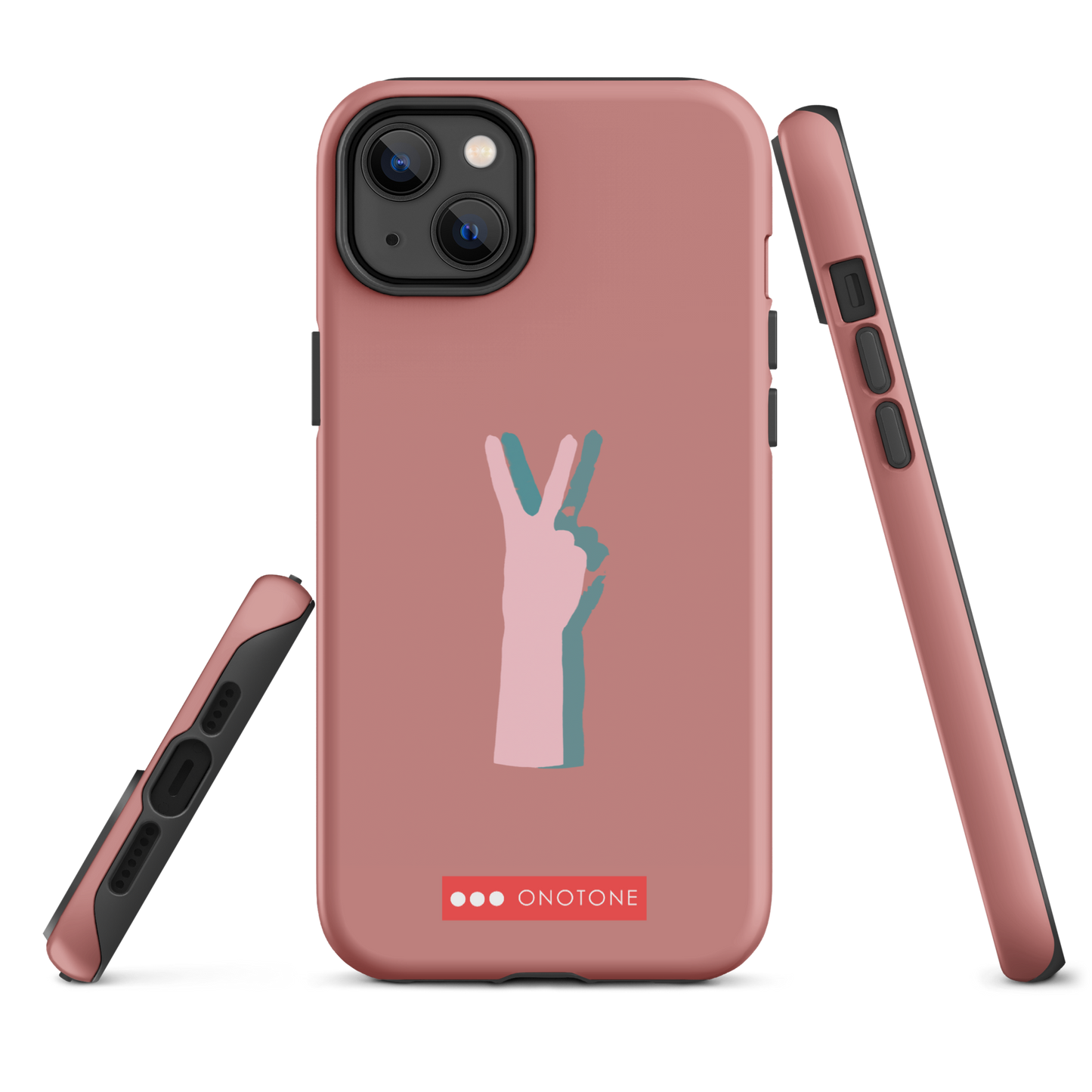 Dual Layer peace out modern iPhone® Case