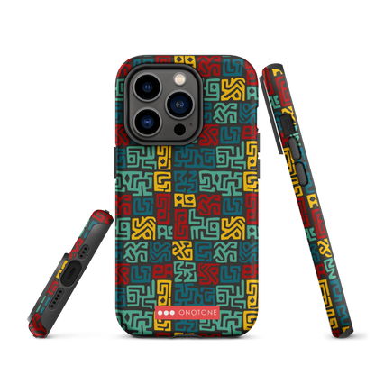 African fabric pattern iPhone® Case multi color