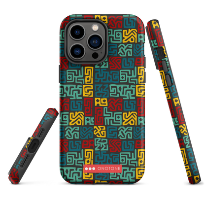 African fabric pattern iPhone® Case multi color