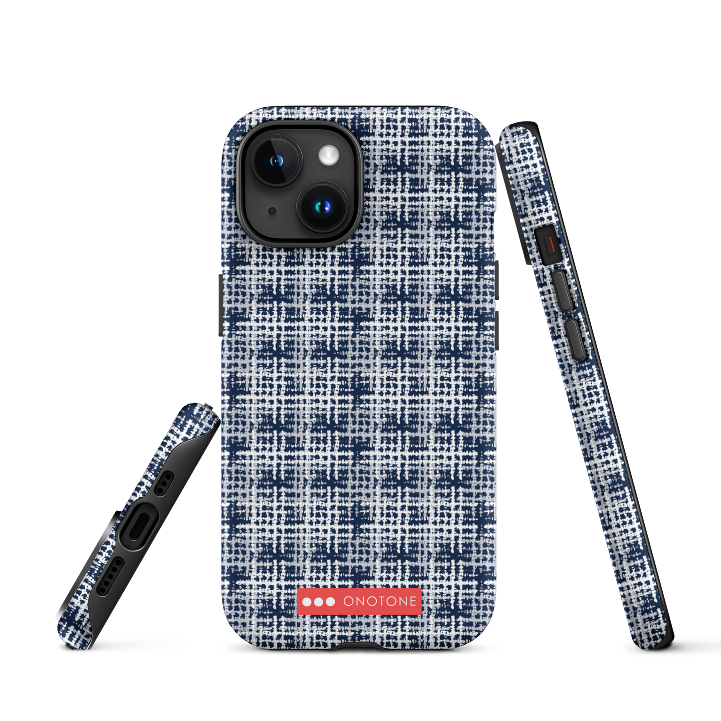 Japanese design indigo iPhone® Case with patterns