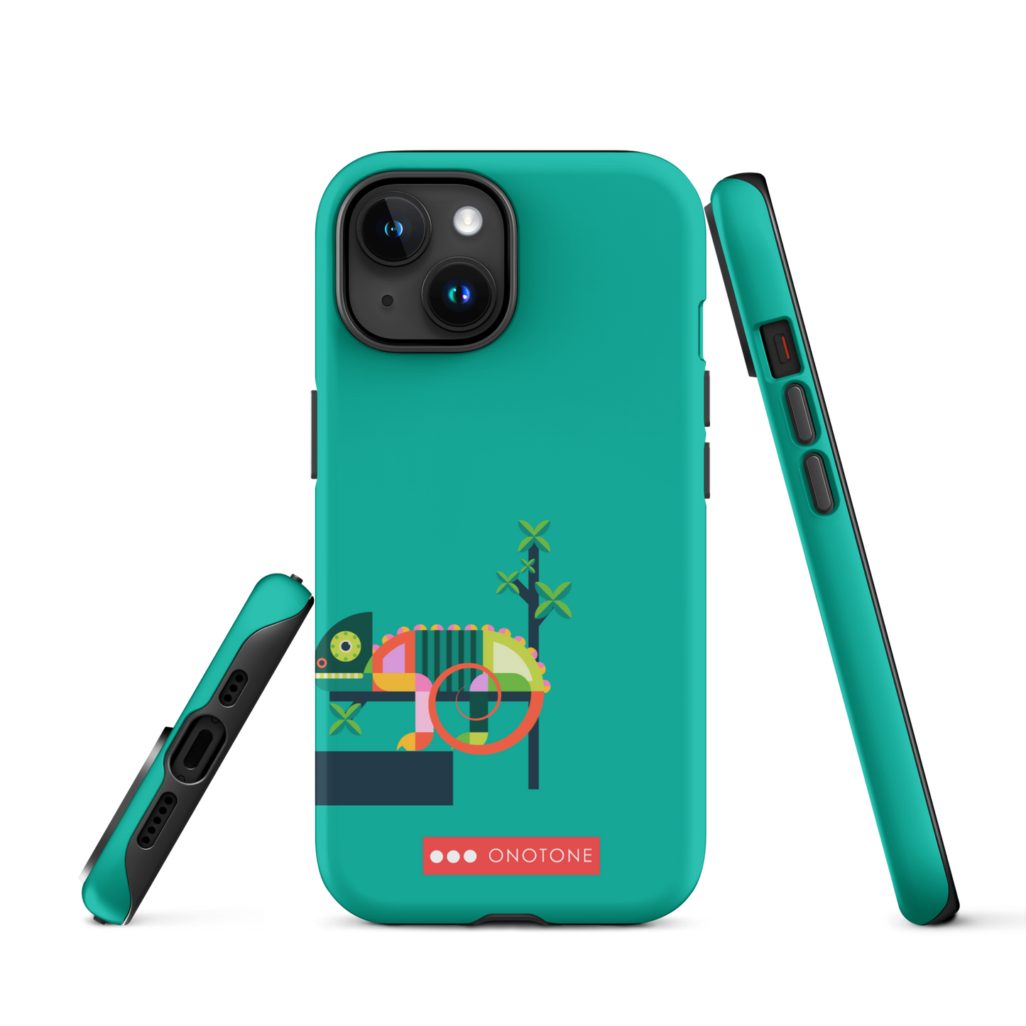 Dual Layer green modern iPhone® Case