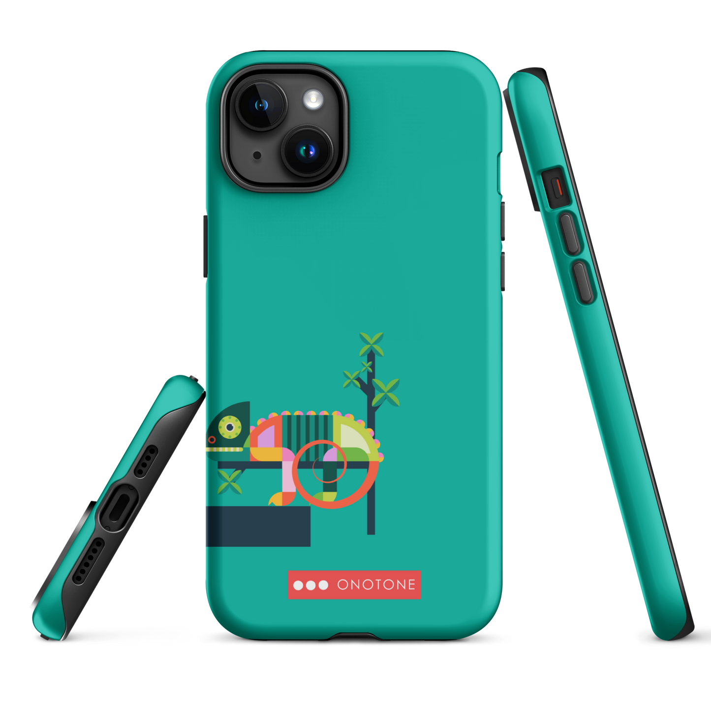 Dual Layer green modern iPhone® Case