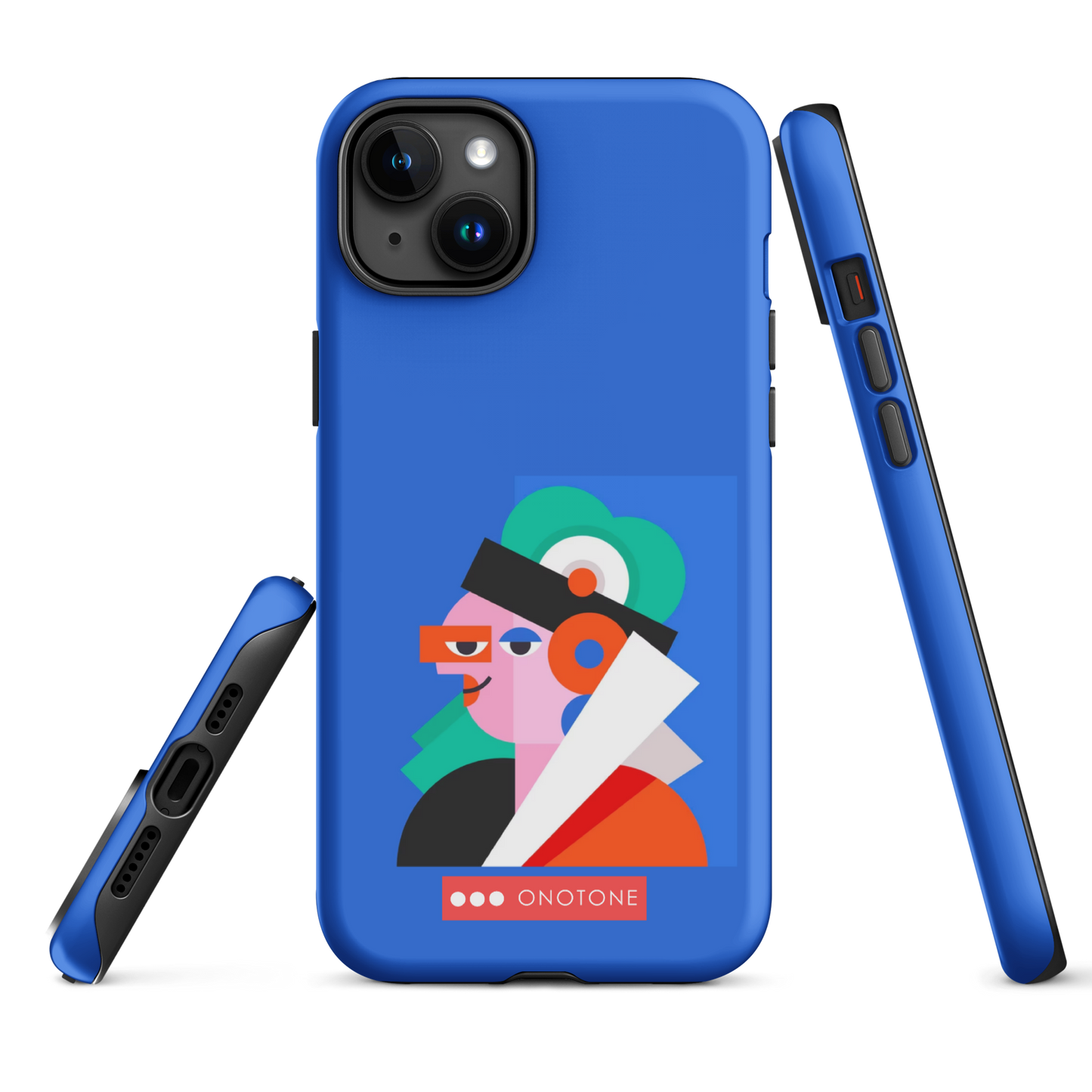 Dual Layer blue modern iPhone® Case