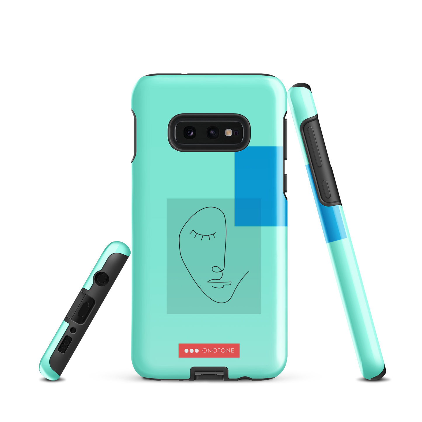 Double Layer Protection Blue Modern Samsung Galaxy Case