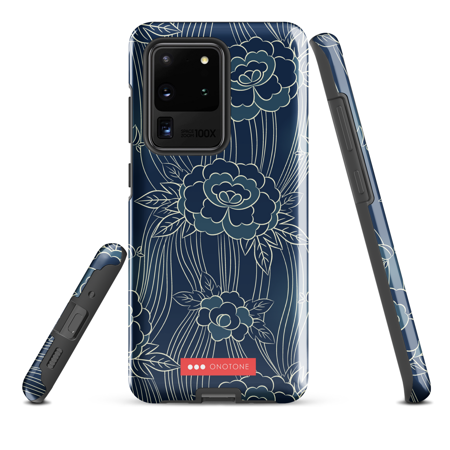 Japanese Indigo Samsung® Galaxy Phone Case Roses Pattern