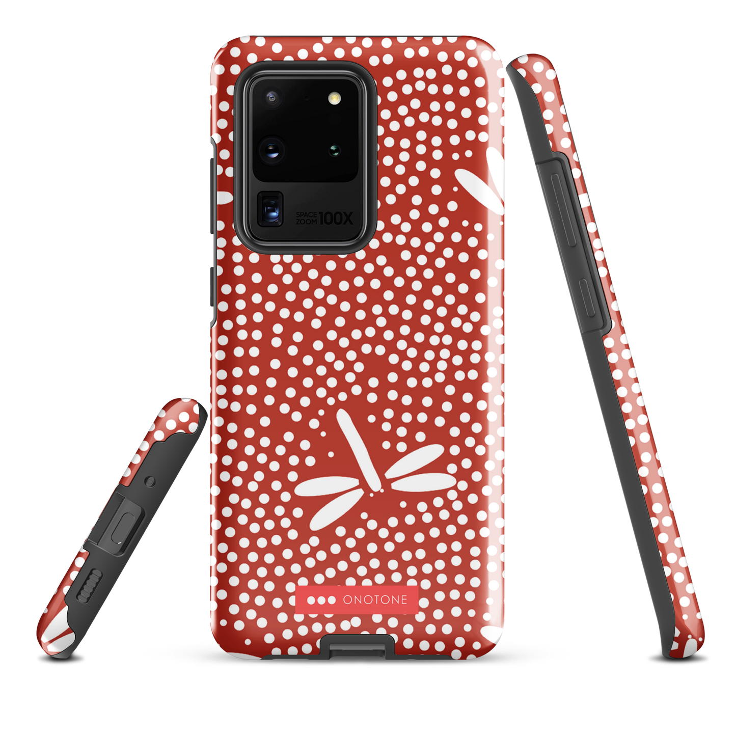 Red Japanese Indigo Samsung® Galaxy Phone Case Dragonfly Patterns