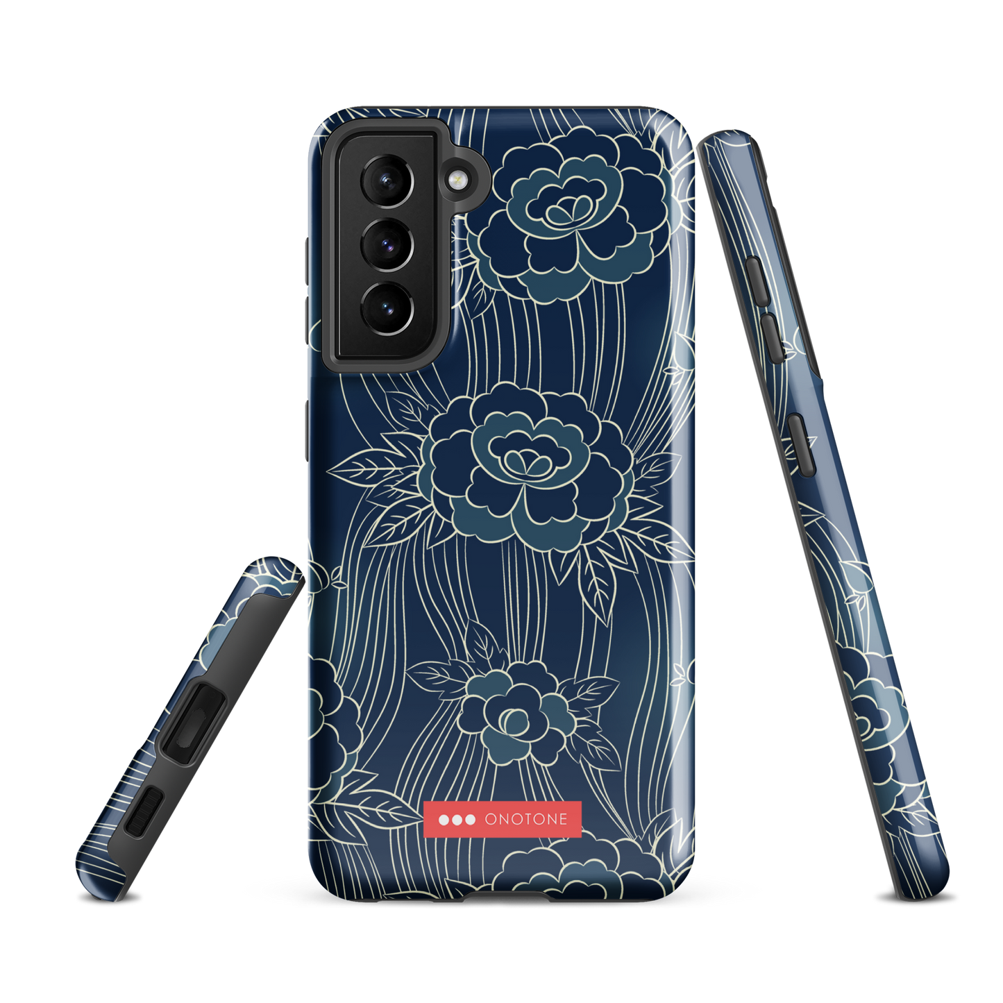 Japanese Indigo Samsung® Galaxy Phone Case Roses Pattern