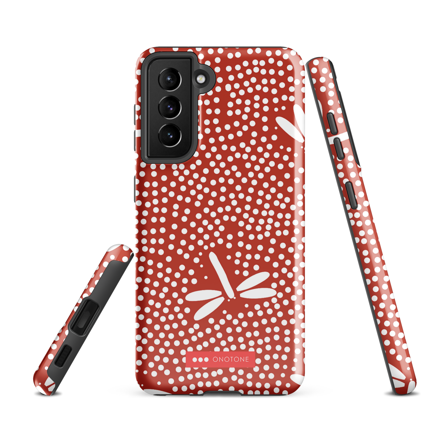 Red Japanese Indigo Samsung® Galaxy Phone Case Dragonfly Patterns