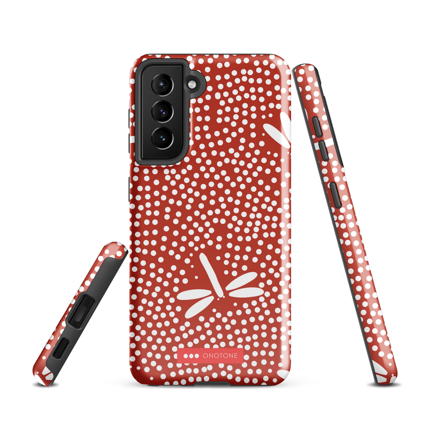 Red Japanese Indigo Samsung® Galaxy Phone Case Dragonfly Patterns