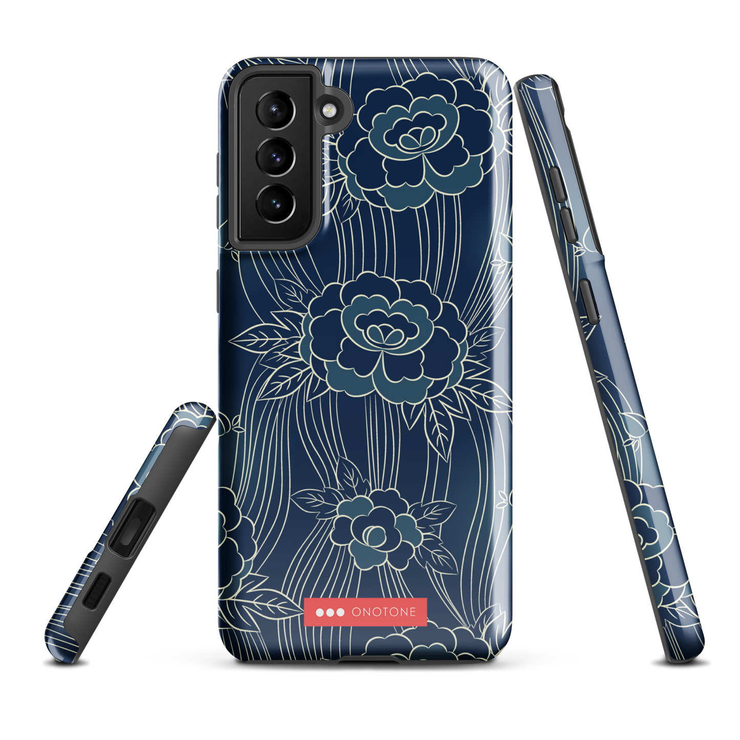 Japanese Indigo Samsung® Galaxy Phone Case Roses Pattern