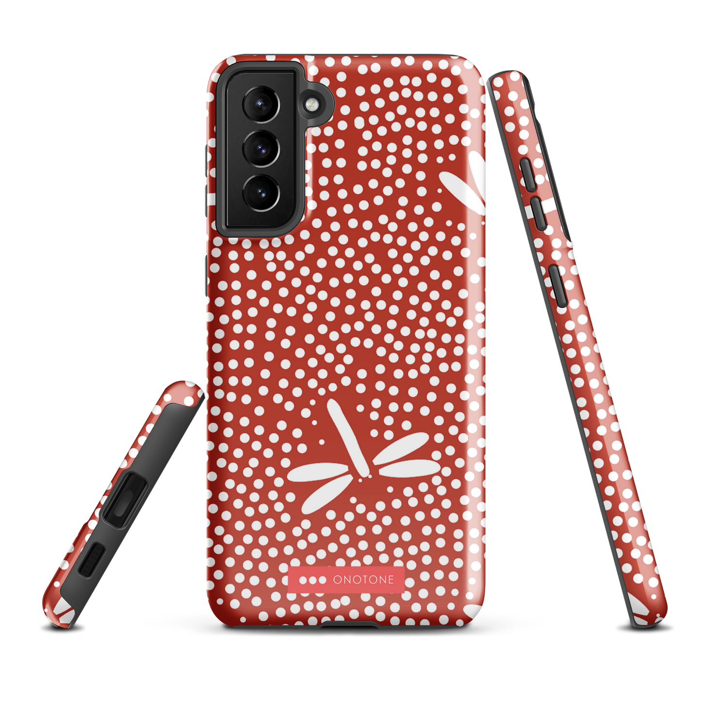Red Japanese Indigo Samsung® Galaxy Phone Case Dragonfly Patterns