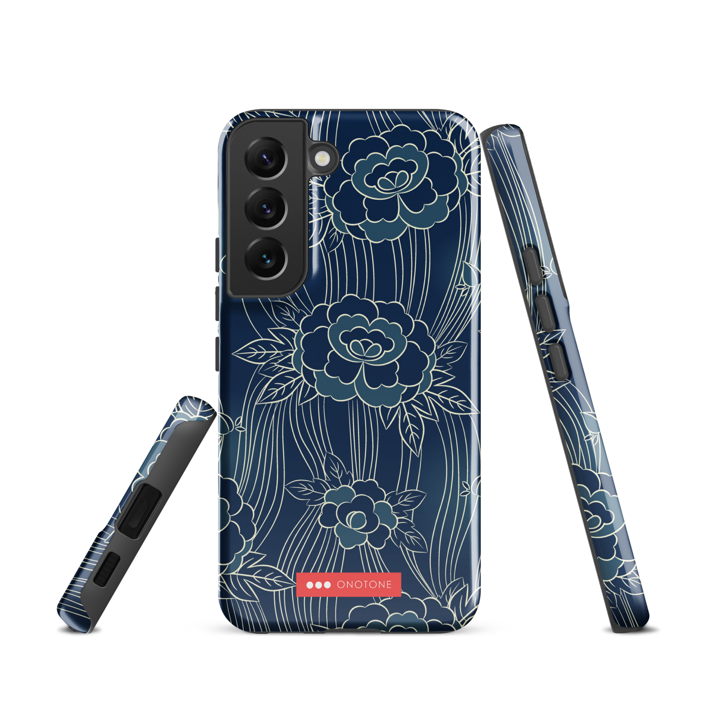 Japanese Indigo Samsung® Galaxy Phone Case Roses Pattern