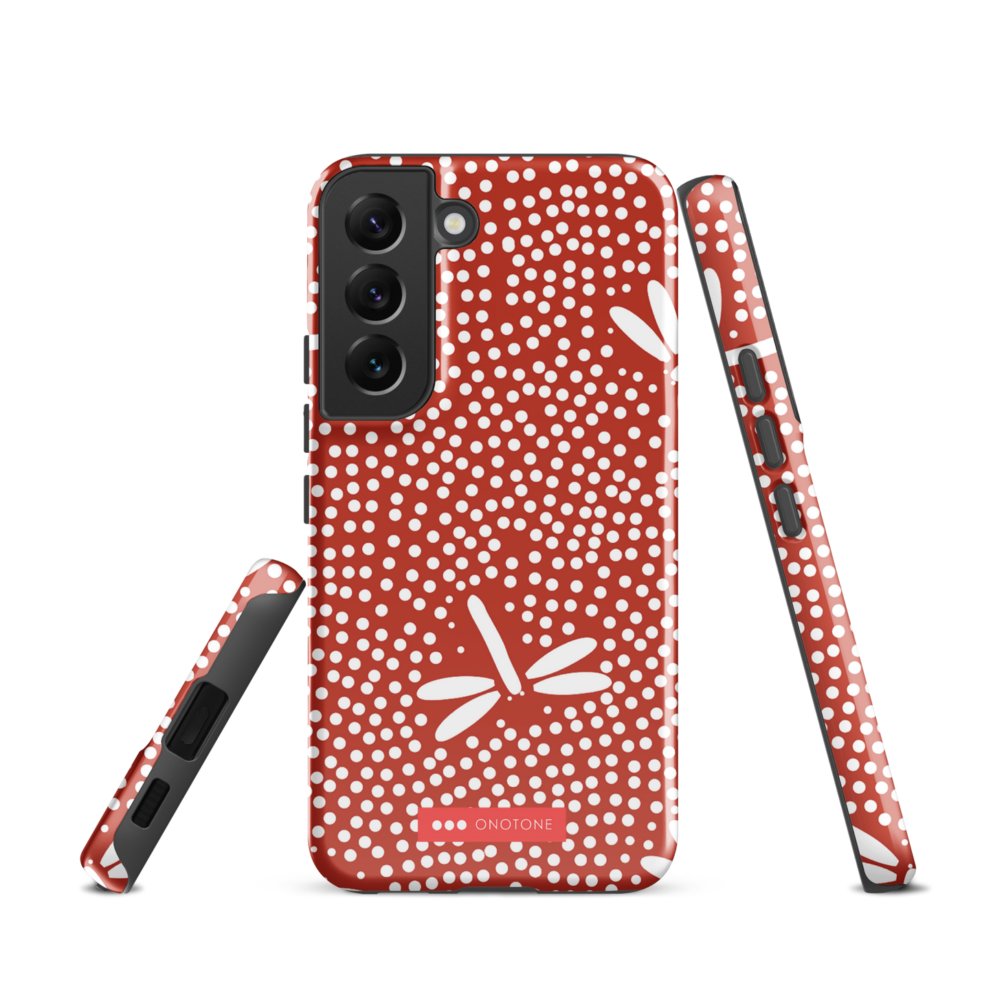 Red Japanese Indigo Samsung® Galaxy Phone Case Dragonfly Patterns