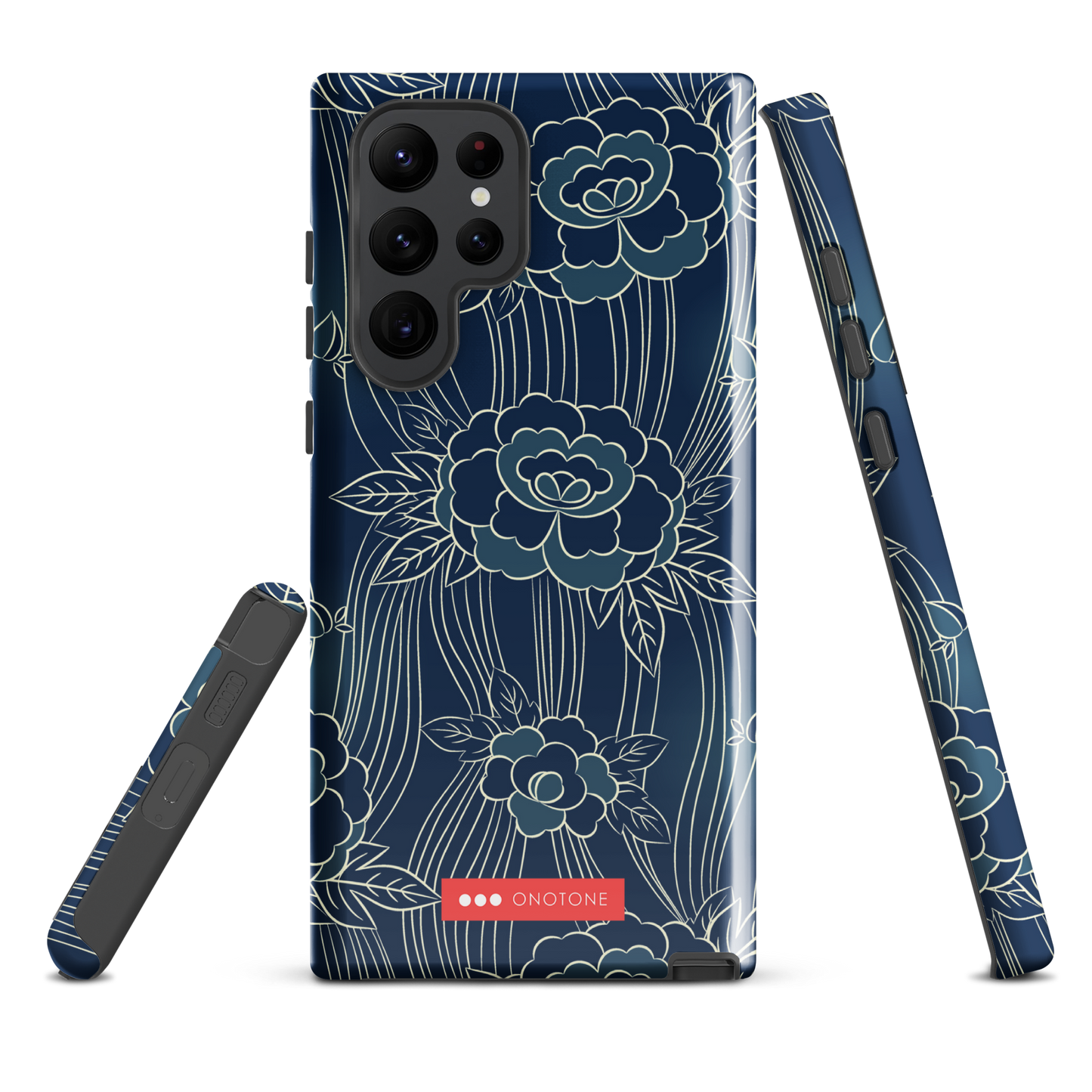 Japanese Indigo Samsung® Galaxy Phone Case Roses Pattern