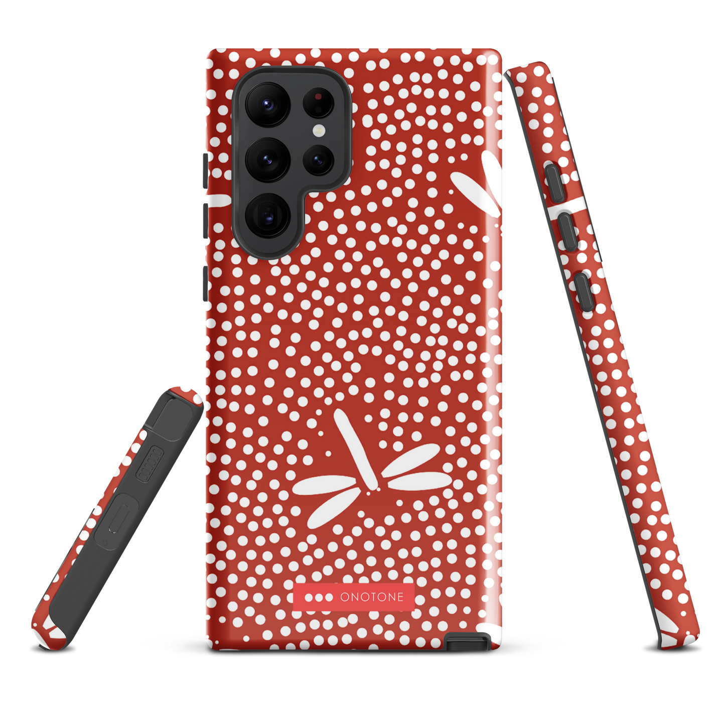 Red Japanese Indigo Samsung® Galaxy Phone Case Dragonfly Patterns