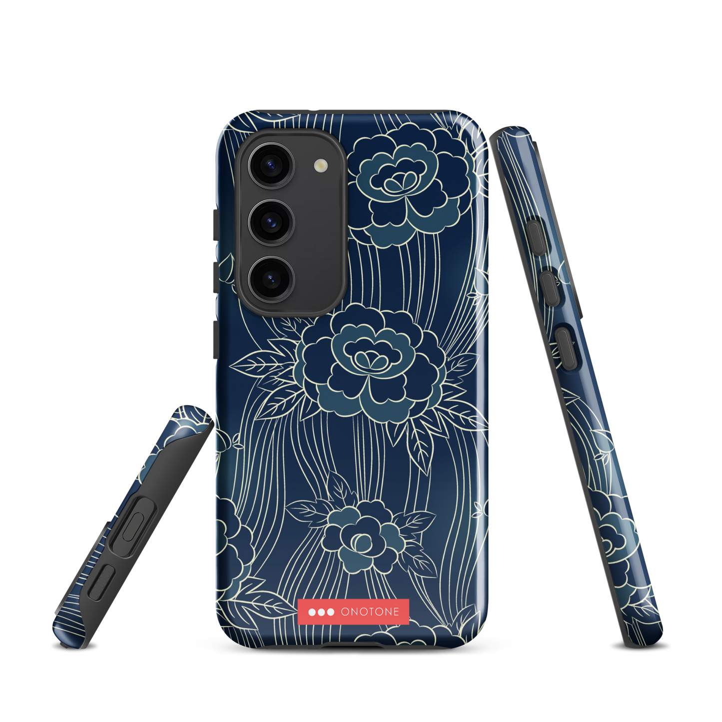 Japanese Indigo Samsung® Galaxy Phone Case Roses Pattern