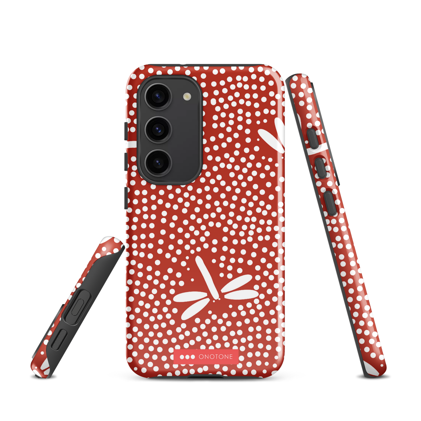 Red Japanese Indigo Samsung® Galaxy Phone Case Dragonfly Patterns