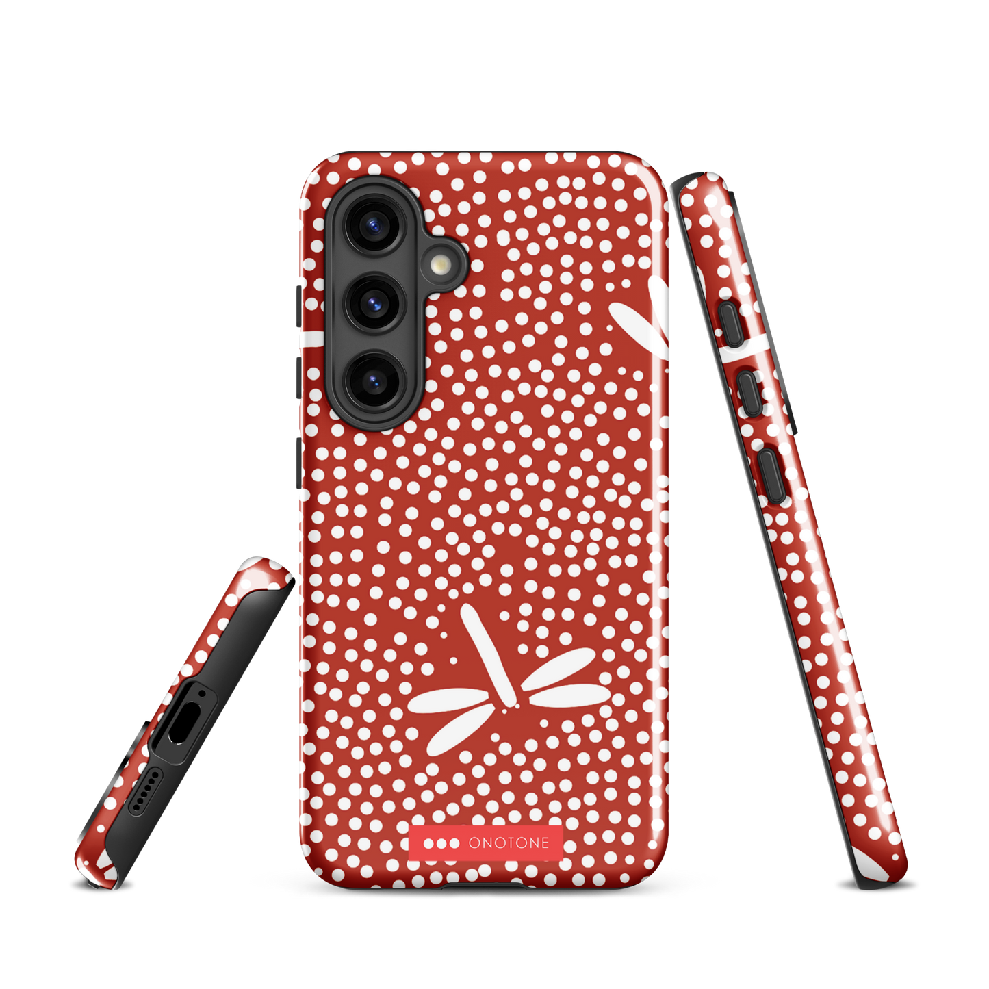 Red Japanese Indigo Samsung® Galaxy Phone Case Dragonfly Patterns