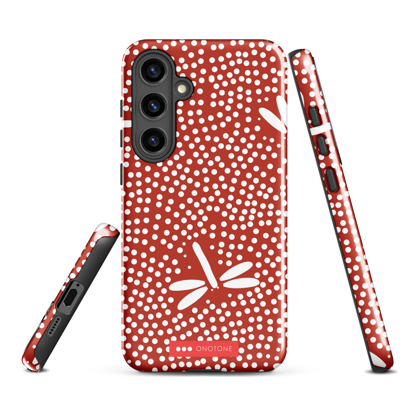 Red Japanese Indigo Samsung® Galaxy Phone Case Dragonfly Patterns