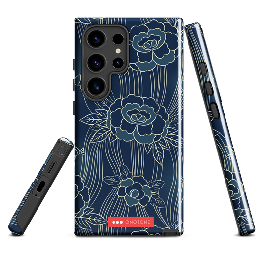 Japanese Indigo Samsung® Galaxy Phone Case Roses Pattern