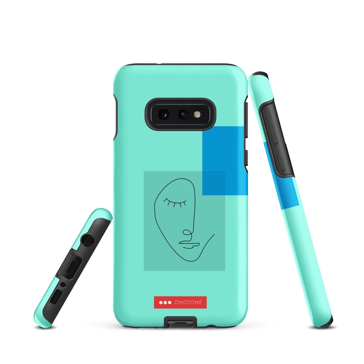 Double Layer Protection Blue Modern Samsung Galaxy Case