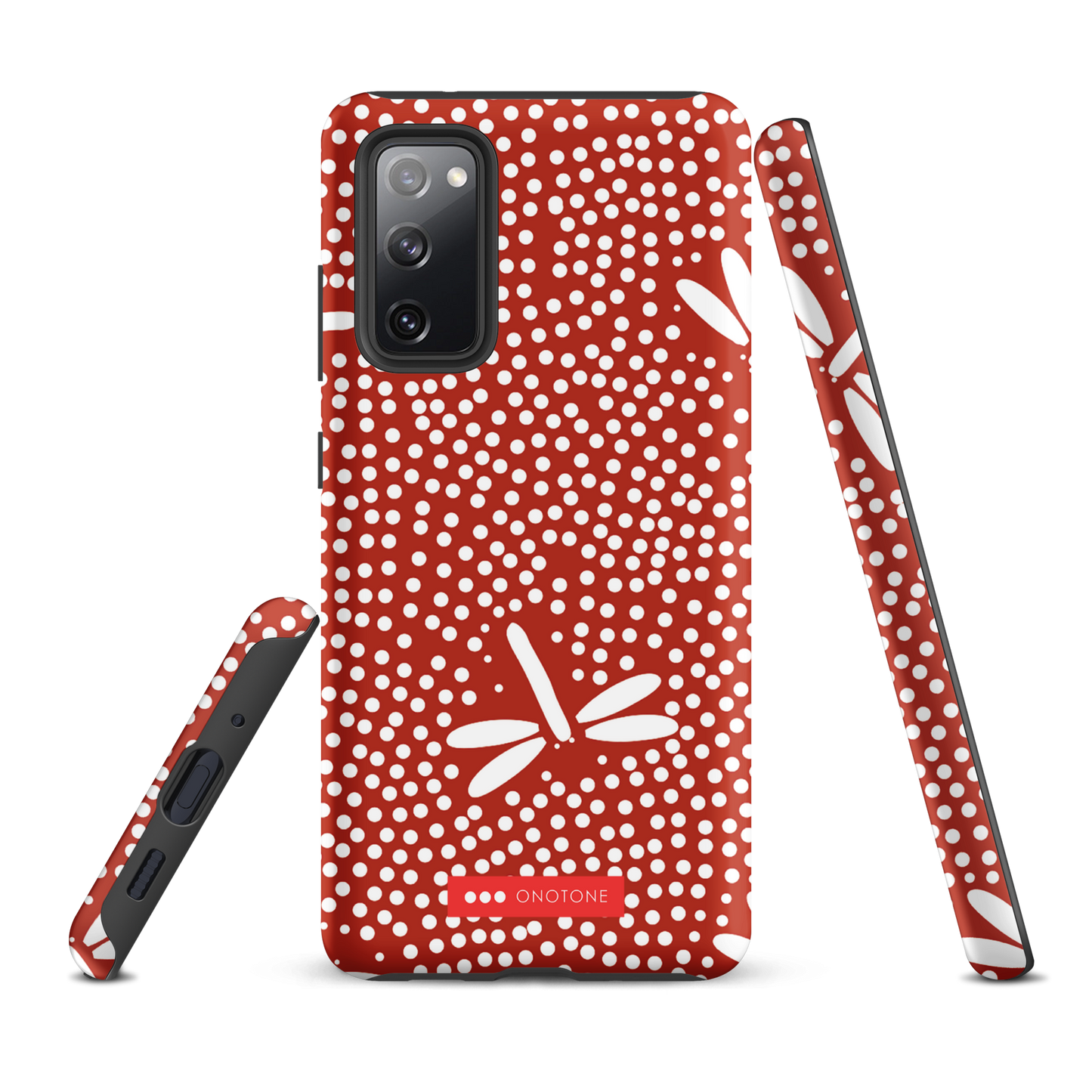 Red Japanese Indigo Samsung® Galaxy Phone Case Dragonfly Patterns